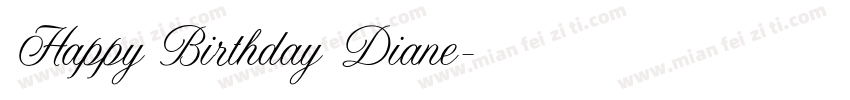 Happy Birthday Diane字体转换